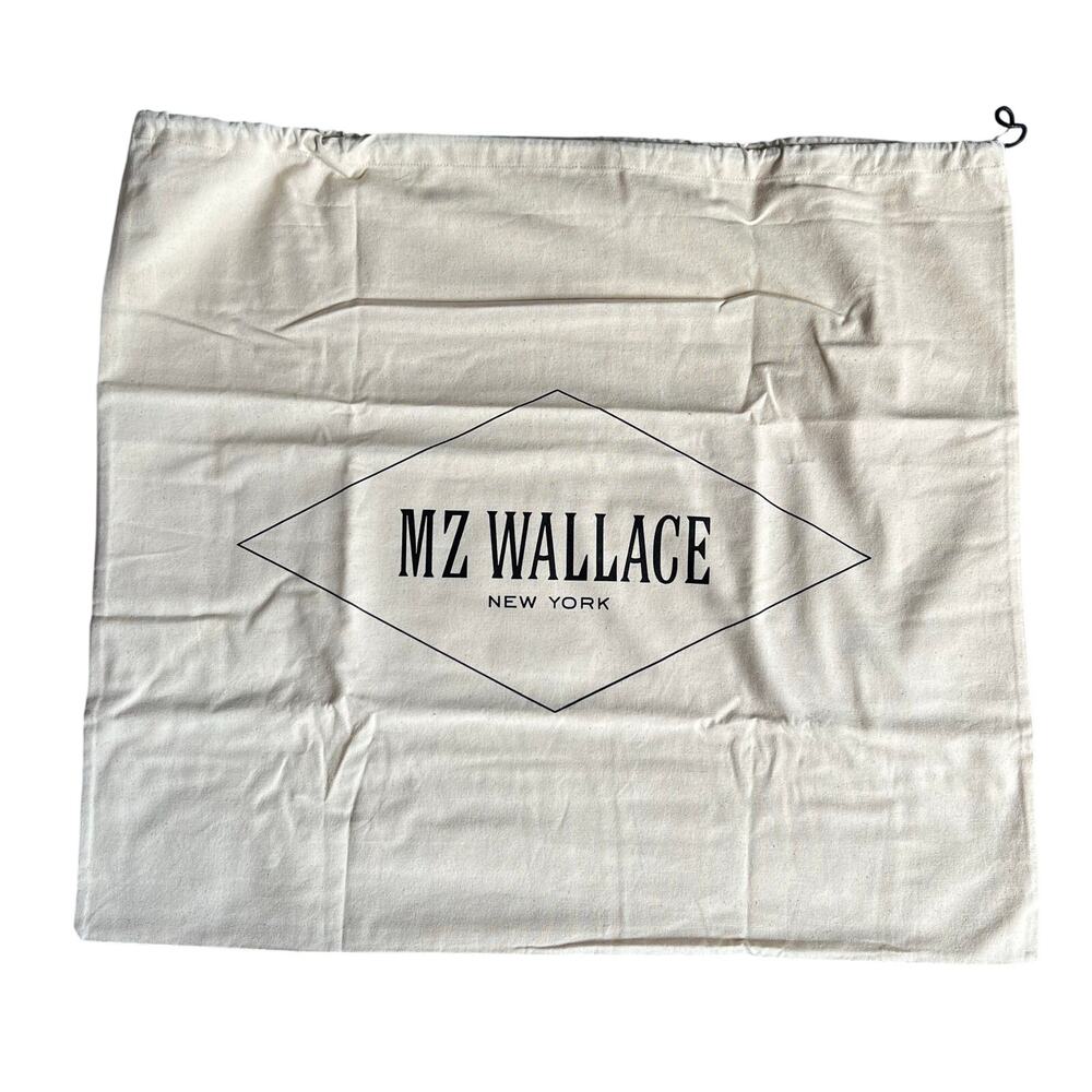 MZ Wallace Large Cream Dust Bag Drawstring Closure 26” x 23”